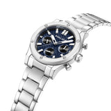 Police Herren Chronograph Uhr Blau/Silber 44mm Edelstahl Armbanduhr Herrenuhr Chronographen Herrenuhren