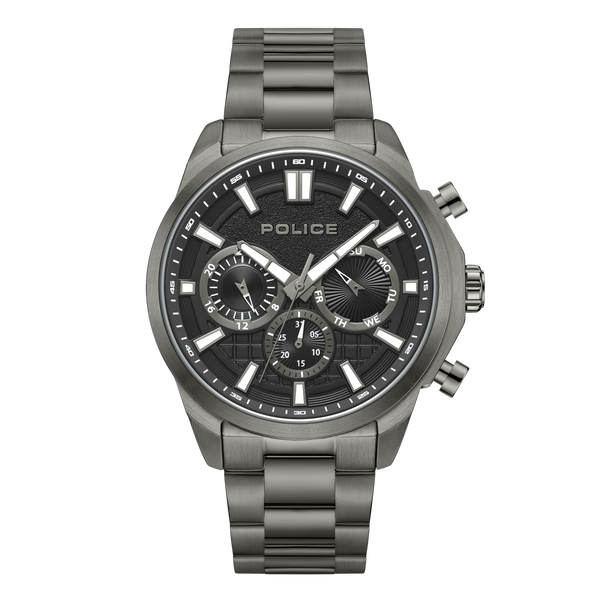 Rangy Men's Chronograph Watch with Black Dial and Grey Strap -PEWJK0021003, Grey, GRAY