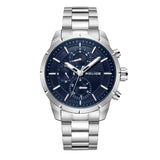 Police Men's Watch Chronograph Stainless Steel Blue 42mm - Men's Watch Chronograph Wristwatch Blue