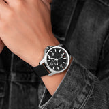 URBAN STAINLESS STEEL STEEL BLACK SILICON STRAP