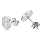 PE PONTEVEDRA II SS DISC STUD EARRINGS