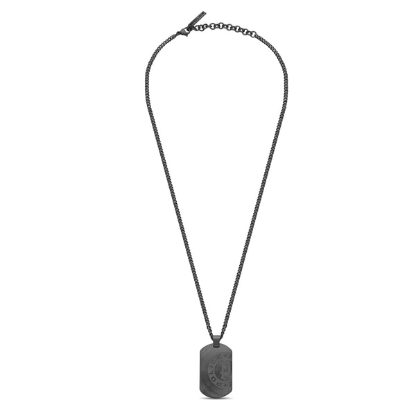 PE PONTEVEDRA II IPBLACK DOGTAG CHAIN NECKLACE