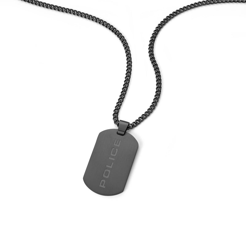 PE PONTEVEDRA II IPBLACK DOGTAG CHAIN NECKLACE