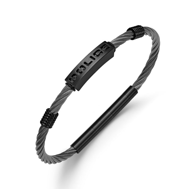 PE QUADRO IPBLK HARDWARE GUN CABLE BRACELET