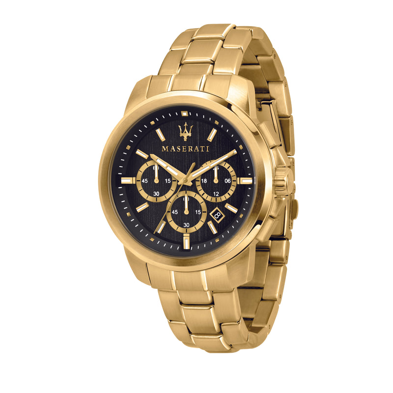 Maserati, Armbanduhr, Successo, Gold, (Chronograph, 44 mm) R8873621013