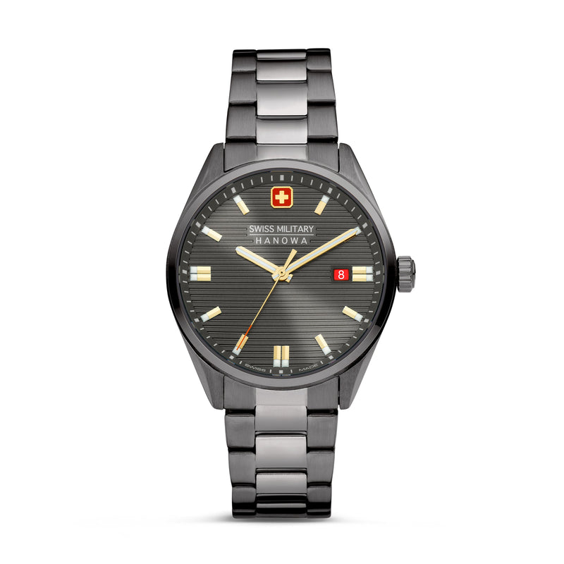 Swiss Military Hanowa Herren Armbanduhr Analog Schwarz 40mm Edelstahl Armbanduhr Herrenuhren Herren Armbanduhr Analog