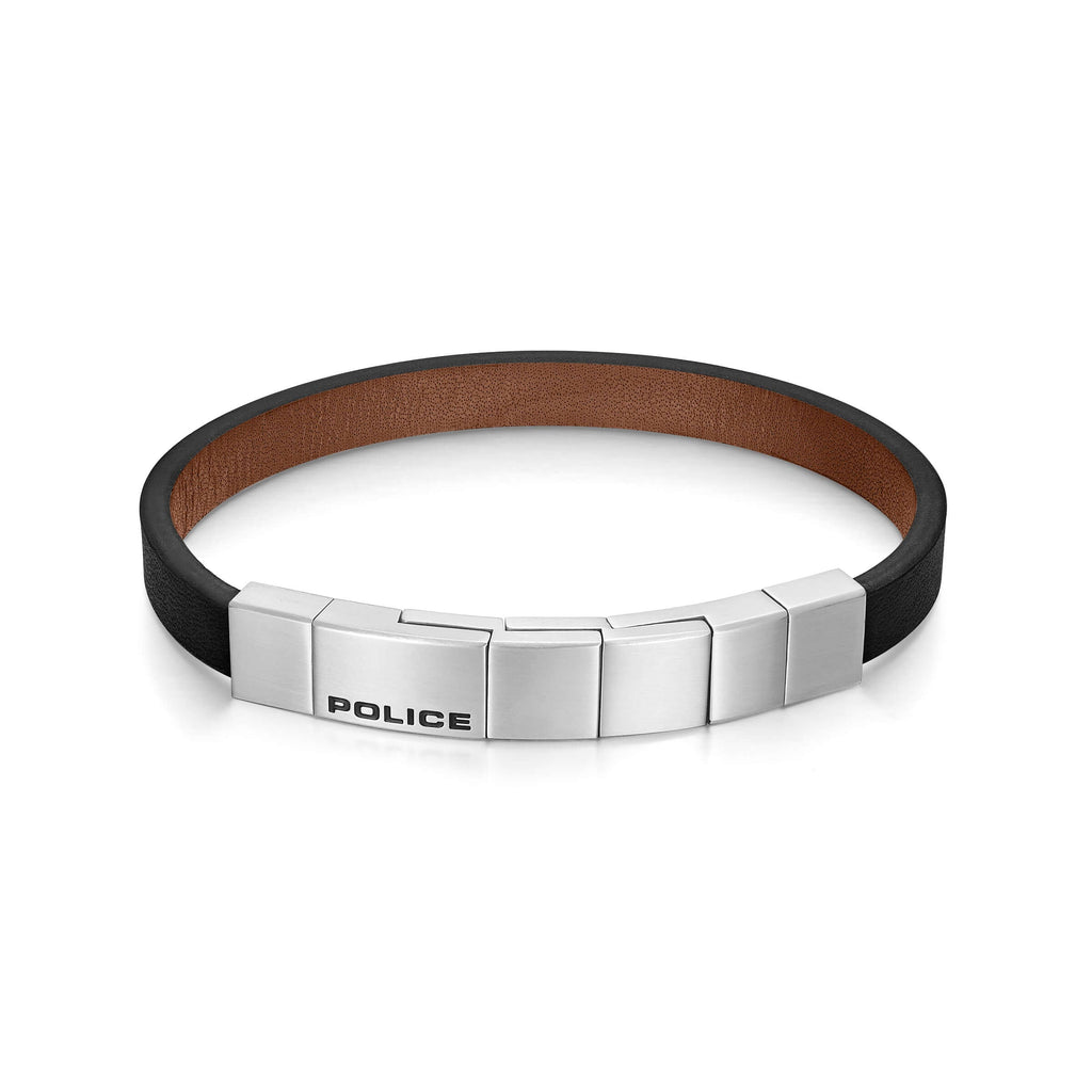 Leather Bracelet Black Brown Stainless Steel Bracelet Leather Bracelets Bracelet