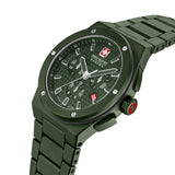 Swiss Military Hanowa Men's Wristwatch Sidewinder Green 42mm Stainless Steel Wristwatch Men's Watch Chronograph Watches Shop