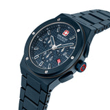 Swiss Military Hanowa Herren Armbanduhr Chronograph Edelstahl Blau 42mm Swiss Made Herrenuhr Chronograph Armbanduhr Herrenuhr