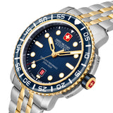 BLACK MARLIN 42mm Blue Stainless Steel/Gold Herrenuhr -  Swiss Made