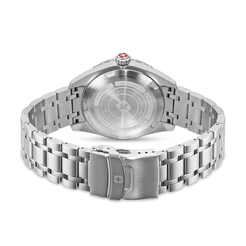 AFTERBURN GMT 44 MM STAINLESS STEEL CASE SILVER COLOR METAL BRACELET