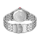 SWISS GLACIER 42 MM STAINLESS STEEL CASE SILVER COLOR METAL BRACELET