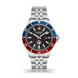 Swiss Military Hanowa Unisex Analog Wristwatch 42mm Stainless Steel Blue/Red Wristwatch Men's Watch Women's Watch