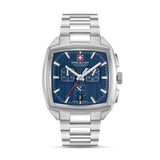 Swiss Military Hanowa Men's Chronograph Watch Blue 42mm Stainless Steel Herrenuhr Chronograph Armbanduhr Swiss Made