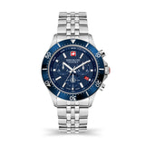 Swiss Military Hanowa Men's Chronograph Watch Blue 42mm Stainless Steel Wristwatch Men's Watch Chronographs Men