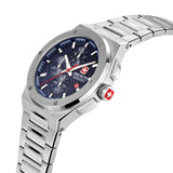 SWISS MILITARY HANOWA Herren Analoguhr 'SIDEWINDER CHRONO' Größe One Size blau / rot / silber / weiß