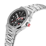 Swiss Military Hanowa Men's Watch Chronograph Stainless Steel Black Silver 42mm Men's Watch Wrist Watch