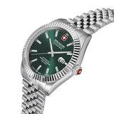 DILIGENTER Green Stainless Steel 42 mm Herrenuhr Automatik -  Swiss Made