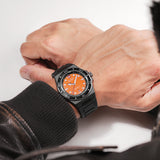 Swiss Military Hanowa Men's Wristwatch Ocean Pioneer Orange/Black 42mm Stainless Steel/Silicone Men's Watch Chronograph