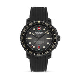 BLACK MARLIN 44 MM STAINLESS STEEL CASE BLACK COLOR SILICONE STRAP