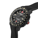 Swiss Military Hanowa Herren Armbanduhr Black Marlin 42mm Edelstahl/Gummi Schwarz Herrenuhr Chronograph Taucheruhr