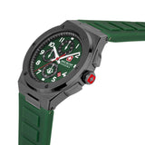 Swiss Military Hanowa Men's Chronograph Watch Green Silicone 42mm Herrenuhr Armbanduhr Chronograph Herren Armbanduhr