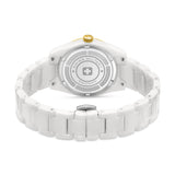 Swiss Military Hanowa Damen Armbanduhr Analog Ceramic White/Gold 38mm - Schweizer Uhr Handgelenk Uhrzeit