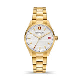 Swiss Military Hanowa Ladies' Wristwatch Analog Gold 38 mm Stainless Steel - Swiss Made Watch with Quartz Movement