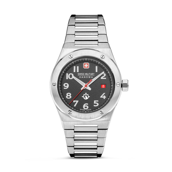 Swiss Military Hanowa quartz watch SONORAN, SMWGH2101902, wristwatch, men's watch, Swiss watch, Swiss Made, date, sapphire crystal, grey, silver