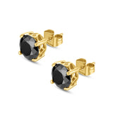 PE SOUL GP BLACK STONE STUD EARRINGS