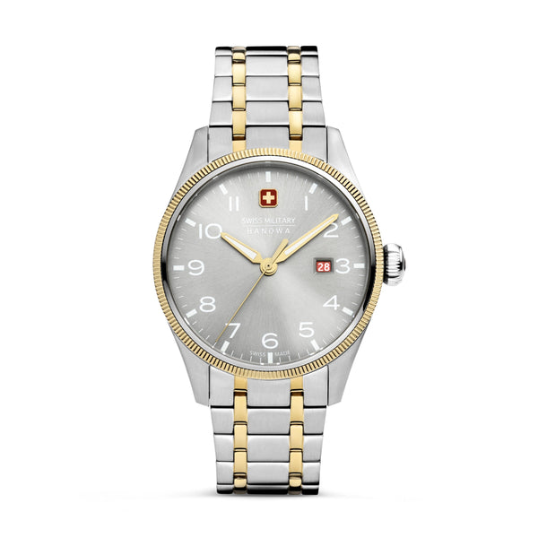 SWISS MILITARY HANOWA men's analog watch 'THUNDERBOLT' size One Size gold / grey / red / silver