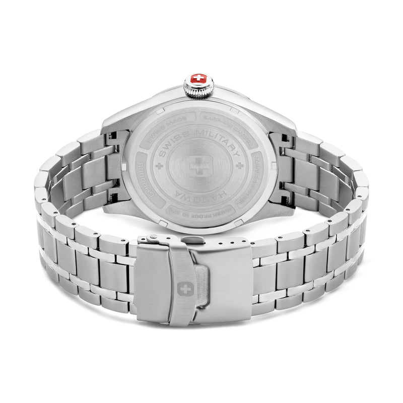 Swiss Military Hanowa Quarzuhr THUNDERBOLT, SMWGH0000803, Armbanduhr, Herrenuhr, Schweizer Uhr, Swiss Made, Datum, Saphirglas, grün, silber