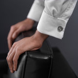 PE WIREGRIP SS,GUN, BLK P LOGO CABLE CUFFLINKS