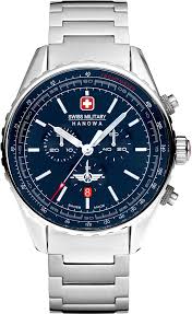 SWISS MILITARY HANOWA Men's Chronograph 'AFTERBURN CHRONO' Size One Size navy / red / silver / white