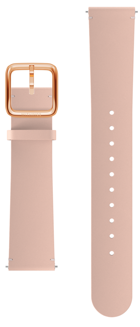 (GIFT) leather strap, peach, rose gold buckle 18mm (Copy)